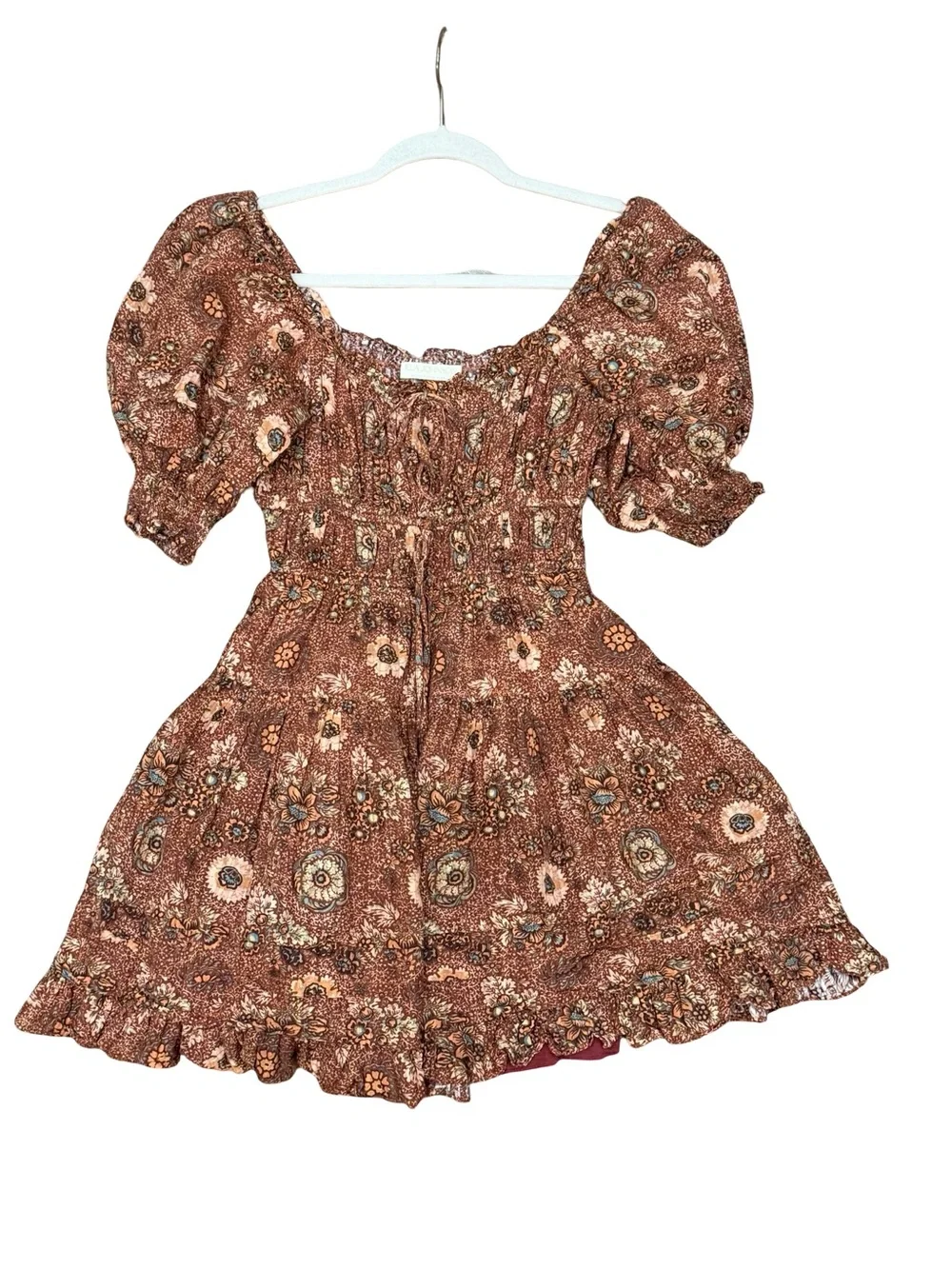 Ulla Johnson Juniper Dress Rosebud Floral Puff Sleeve Smocked Midi Dress Size 0 - Picture 4 of 13